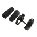 High Density Black EVA Casting Rod Handle Split Grip with Reel Seat