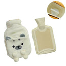 Soft Rubber Safety Home Hot Water Bottle Cold Relief Keep Warm With Fleece Cover