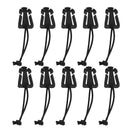 10pcs Outdoor Molle Elastic Cord Webbing  Buckle Roll Clips Black