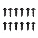 Guitar Scratchplate / Pickguard Screws BLACK Pack Of 12