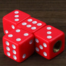 Design Red Dice Tire air Valve Stem Caps for Car Truck Bike ATV Wheel Rims FT