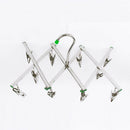 10 Clips Hotel Drying Rack Towels Folding Stainless Steel Laundry Hanger Manual