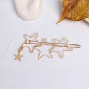 Women Hollow Five-pointed Star Hairpin Hair Clip Bobby Pins Hair Accessorie
