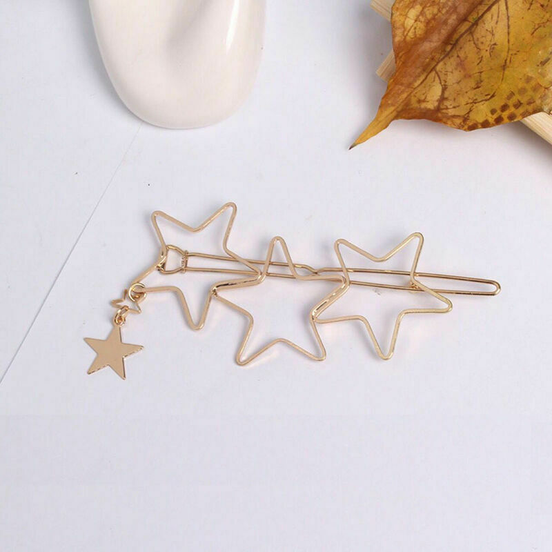 Women Hollow Five-pointed Star Hairpin Hair Clip Bobby Pins Hair Accessorie