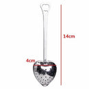 Heart Shape Stainless Steel Tea Infuser Spoon Strainer Steeper Handle Shower TO
