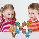 12pcs Owl Stacking Blocks Puzzle Toys for Kids Wooden Piles Balance Game