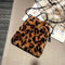 Women Plush Shoulder Crossbody Bag Mini Drawstring Clutch (Leopard Printed)