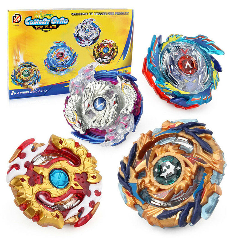 4Pcs Beyblade Burst With Launcher and Arena Metal Fight Battle Fusion Classic