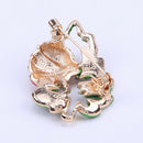 Fashion Ladybug Insect Brooch Collar Pins Crystal Leaves Corsage Jewelry  OZ