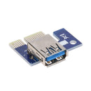 2pcs PCI-E 1X to 16X 6Pin USB3.0 Card Extension Cable for Bitcion Miner