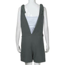 Women Holiday Mini Playsuit Ladies Summer Straps Pockets Jumpsuits Shorts P