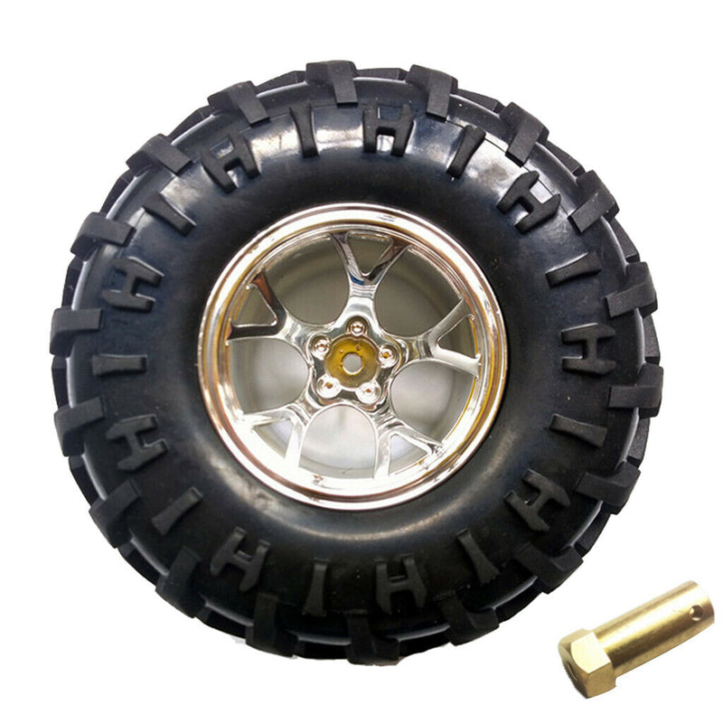 130mm Plating Hub Wheel Rims with Soft Rubber Tires for RC 1:10 On Road Car