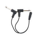 3.5mm mini 1/8" TRS stereo female jack to dual 6.35mm male plug mono TS adapter-