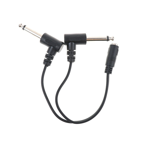 3.5mm mini 1/8" TRS stereo female jack to dual 6.35mm male plug mono TS adapter-