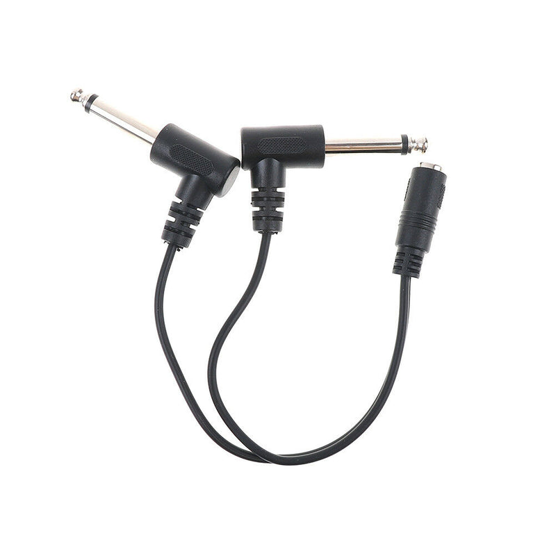 3.5mm mini 1/8" TRS stereo female jack to dual 6.35mm male plug mono TS adapter-