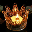 Crystal Glass Crown Tealight Candle Holder Ashtray Wedding Party Decor