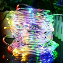 100LED 12m Solar Copper Wire Tube String Light Garden Decor (Four Colors)