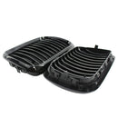 1 Pair Front Kidney Grille Grill For BMW E36 3 Series 4dr Sedan Glossy Black