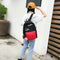 4pcs/Set Cute Cat Backpack Canvas Teenagers Mochila Shoulder Bag (Black)