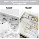 12 PCS Adjustable Drawer Separator, Grid Drawer Divider DIy Plastic Organiz F1J1