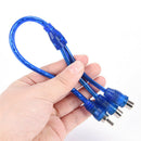 rca audio cable "Y" adapter splitter 1 male to 2 female audio line plug Bj