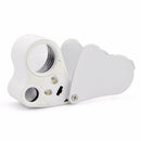 30X 60X Coin Jewelry Eye Loupe Magnifier LED Light Jewelers Diamond Loop Favor