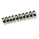 10x F Type Compression Connector Coax Crimp Joiner Coupler For RG6 TV Cable