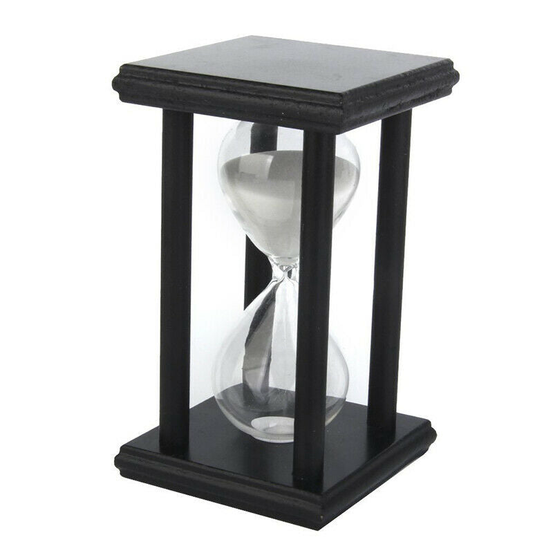 Wooden Hourglass Hourglass Hourglass Decorated Gift (White, 30 min) L8I7