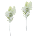 2x Artificial Focking Plants Senecio Leaves Bush Flower Bouquet Branch