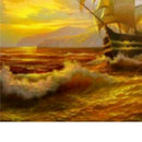 5D Diamond Embroidery Painting Cross Stitch Frameless Picture Sailing At Sea