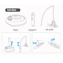 Cat Interactive Toys Electric Rotate Feather Toys Spinning Teaser Wand Moti V2T8