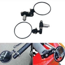2PACKS BLACK 7/8" REARVIEW MIRROR END UNIVERSAL FOR MOTORCYCLE ADJUSTABLE/