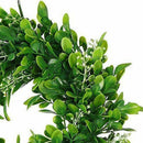 Round Wreath Artificial Wreath Green Leaves For Door Wall Window Decoration C4W5