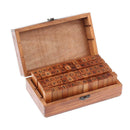 70pcs Alphabet Letter Number Wood Rubber Stamps Set Wooden Box Multi-purpo QOS