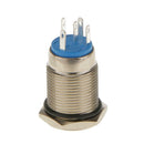 Switch Push Button On Off Latching 12v Red LED Stainless Steel 16mm