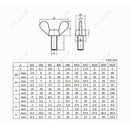 10Pcs M6*8~20mm Butterfly Wing Screws Thumb Screws Wing Bolts Kit - Zinc Plated