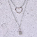 Gothic Lock Chain Multilayer Choker Necklace Sexy Collar Neck Ring Jewelry Gi^