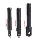 3 Pcs SDS Plus Drill Socket Driver 1/4" / 3/8" 1/2" Chuck Adaptor