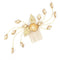 Bridal Leave Pearls Hair Comb Clip Wedding Headpiece Party Prom Hair Jewelry