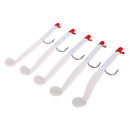 5x Lead Head jig Soft Fishing Lure Sinking Swimbait for Saltwater Freshwater
