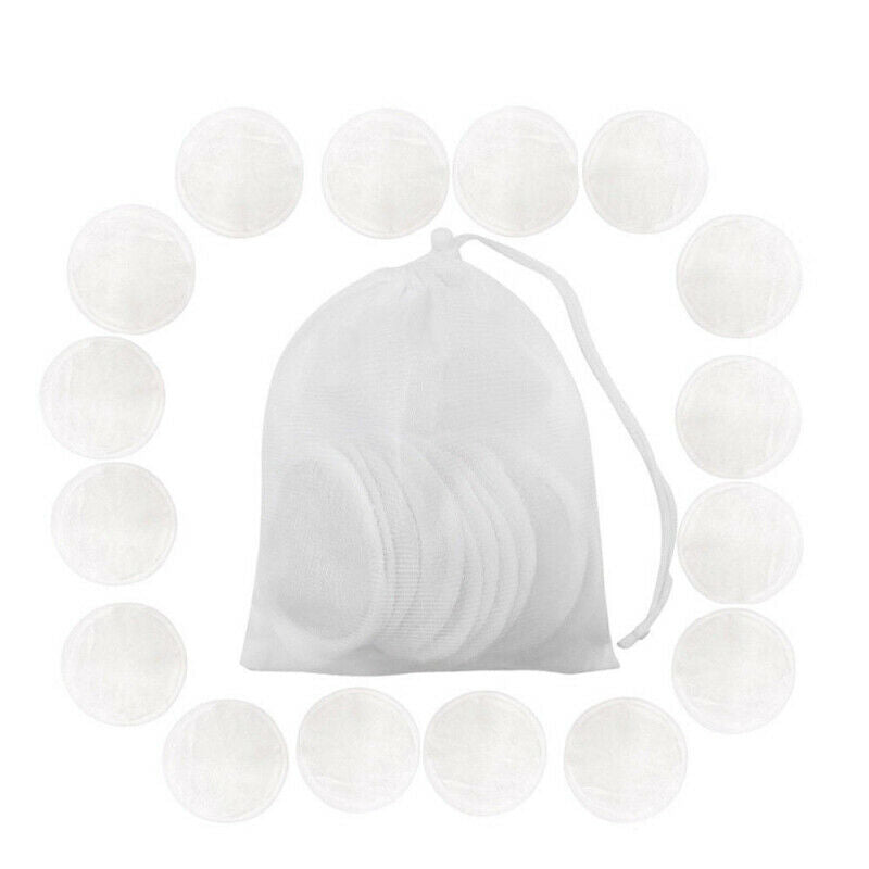 10X Girls Makeup Remover Pads Washable Bamboo Fiber Skin Care Facial Pads