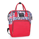 Printing Mommy Travel Backpacks Big Maternity Nappy Top-handle Bags (Red) A