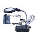 Desktop Magnifier Welding Magnifying Glass LED Holder Soldering Repair Tool