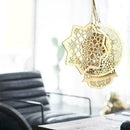 3Pcs Islam Eid Ramadan Mubarak Decorations Wooden Golden Baubles Lantern