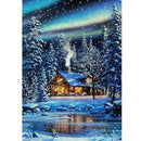 1Set Full Drill 5D Diamond Painting Snow House Cross Stitch Kit Embroidery*Decor