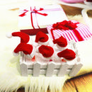 12pcs Mini Christmas Hats Decorative Cutlery Holder Lollipop Top Cover Gift A