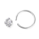 1Pair Surgical Steel Crystal Septum Nose Ring Segment Helix Tragus Ring Hoop ME