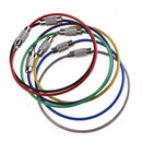 7pcs Metal Stainless Steel Wire Ropes Carabiner Key Hanging Cables EDC Tool