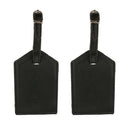 2Pcs Leather Luggage Tags Suitcase Id Card Name Label Baggage Address Travel