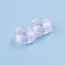 2x contact lens box clear objective travel portable case storage container lj